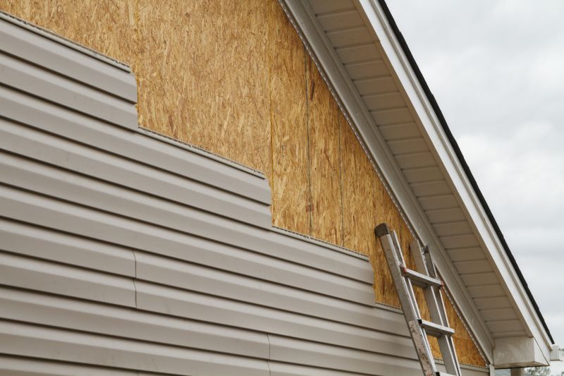 Vinyl Siding in Installation Process